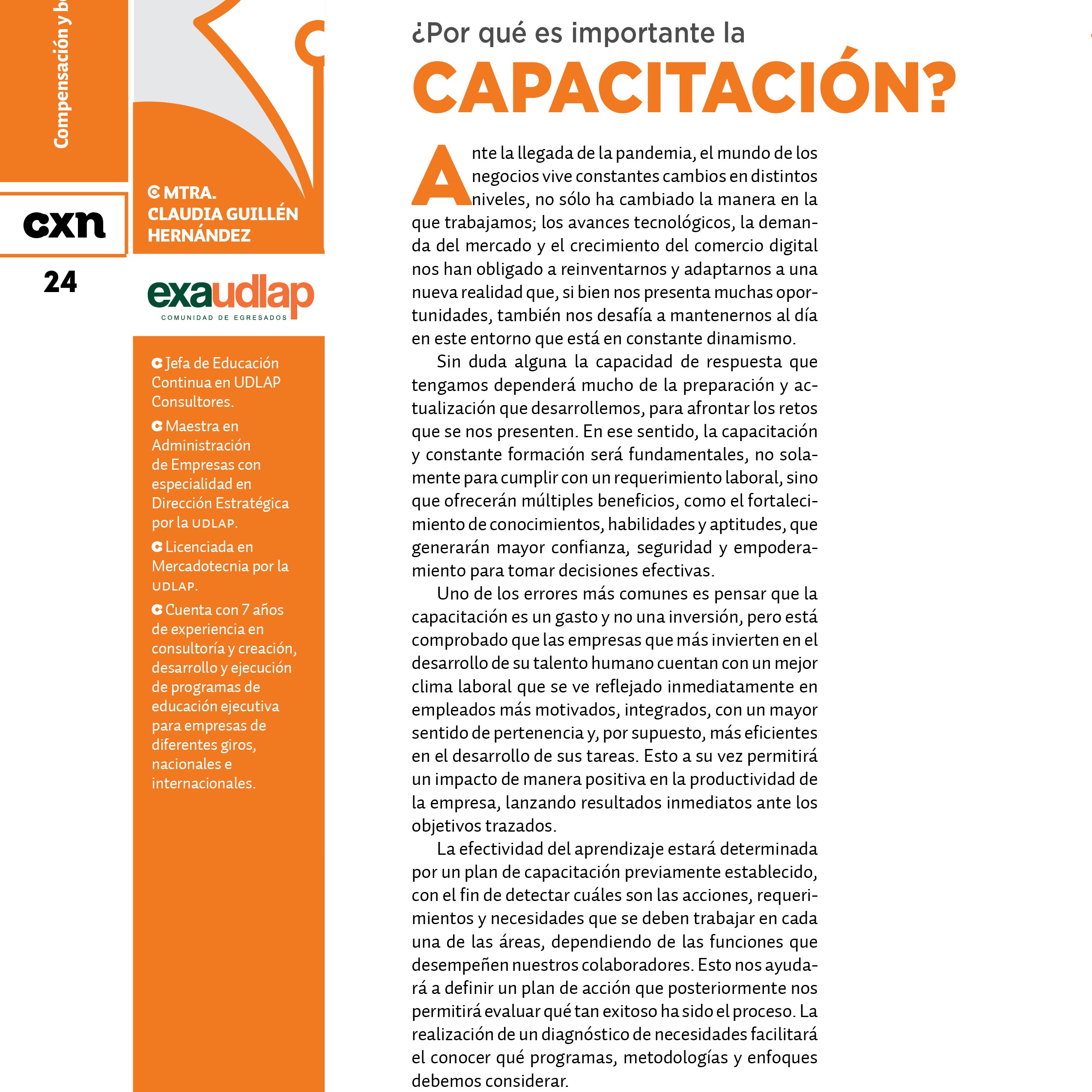 importante la capacitación Conexion UDLAP